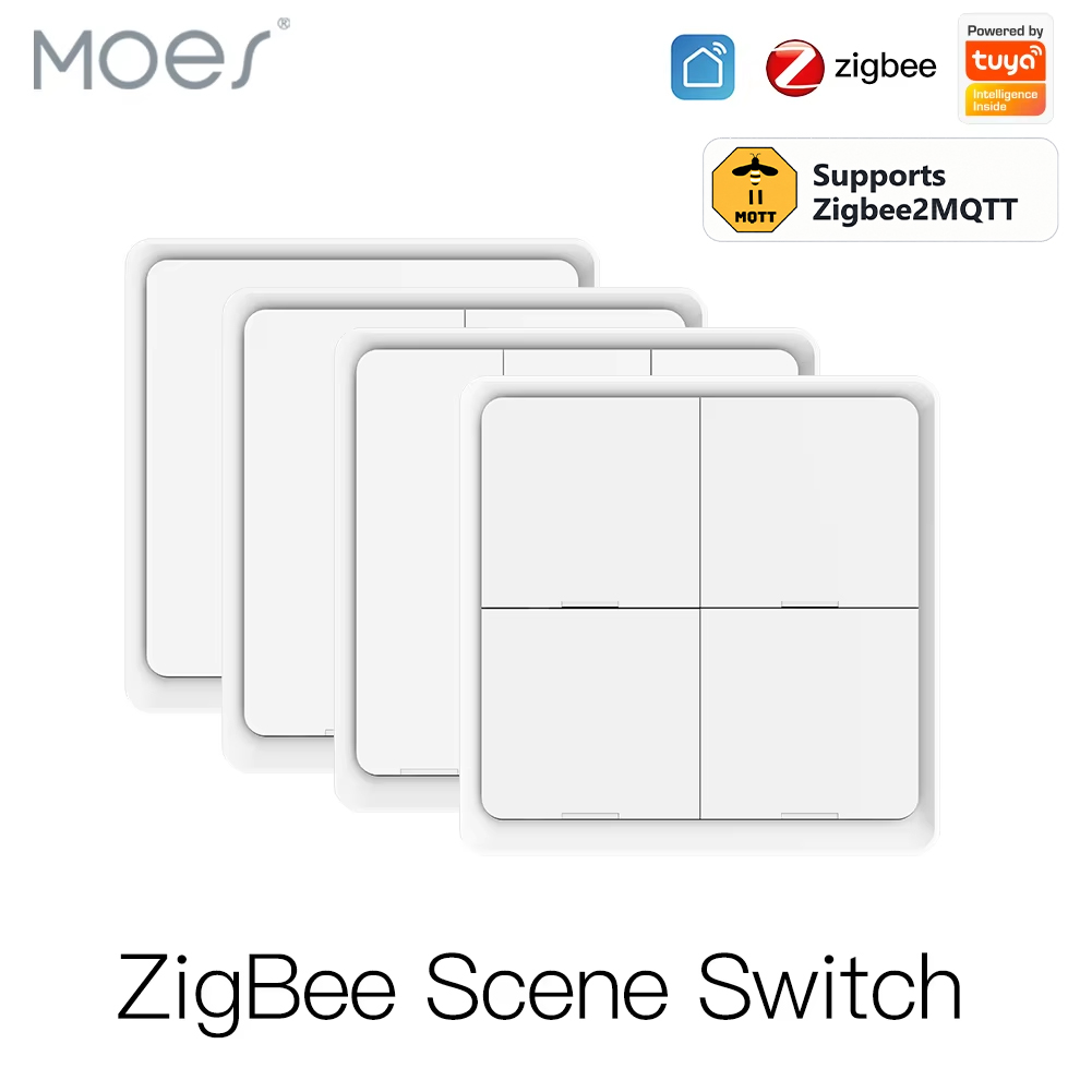 Sonoff Basic - MOES 4'lü Tuya Zigbee2MQTT Kablosuz 12
