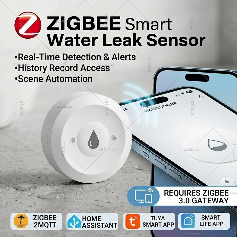 Zigbee Su Sensörü Kaçak Sel De - Home Assistant Tuya incelemesi ve fiyatı