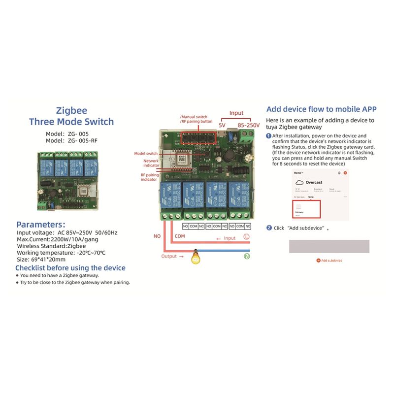 [NEWA08R] 4 Kanallı Tuya Zigbe - Smart Relay Tuya incelemesi ve fiyatı